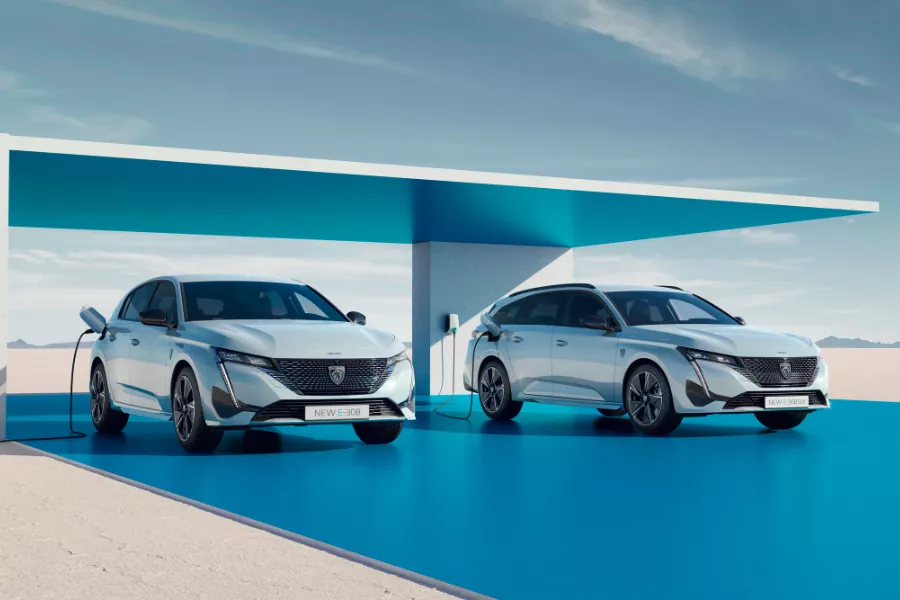 A picture of the Peugeot e-308 models