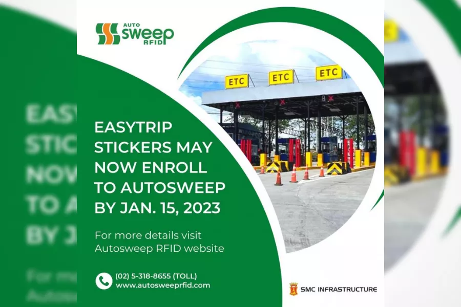 Autosweep now allows Easytrip RFID stickers along its expressways