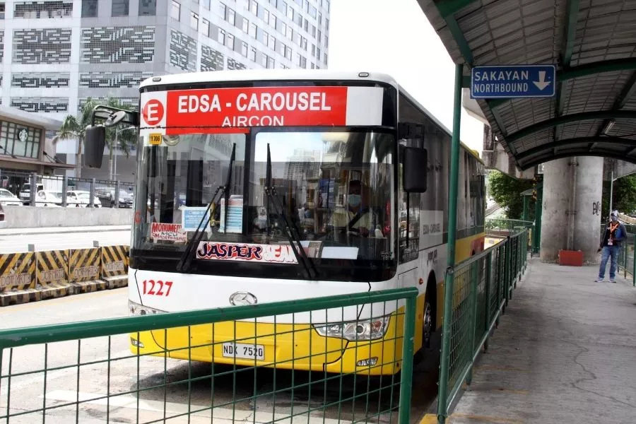 A picture of a bus on EDSA