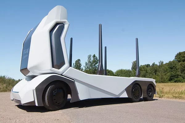A picture of the T-Log autonomous truck