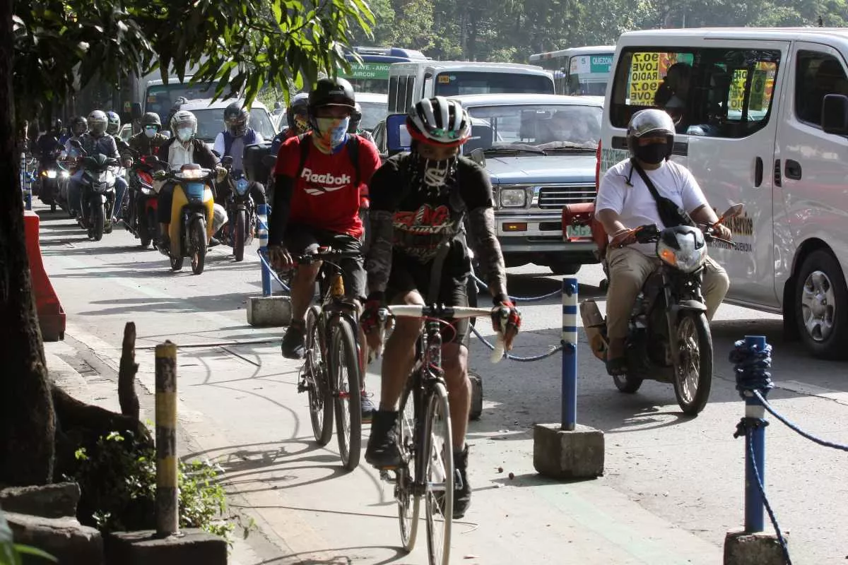 Alternative modes of transport such as cycling are also encouraged Bike lane