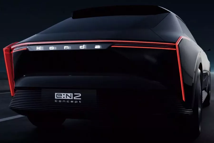 A picture of the rear of the e:N2 Concept EV