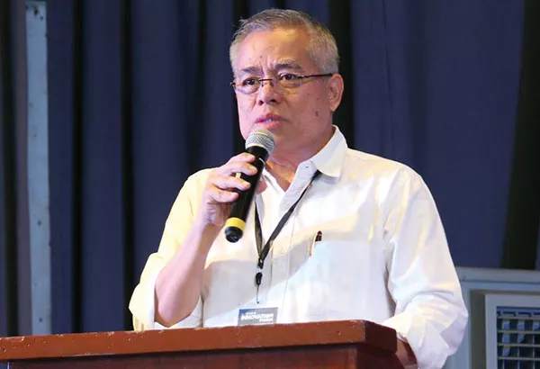 Trade Secretary and BOI chair Ramon Lopez giving a speech