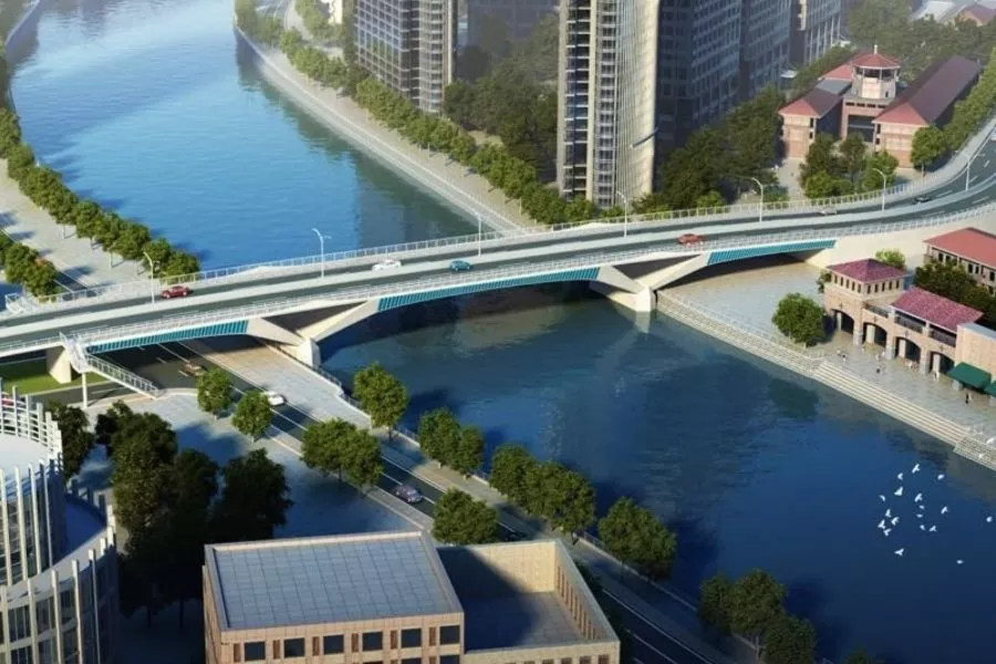 A render of the completed Estrella-Pantaleon Bridge