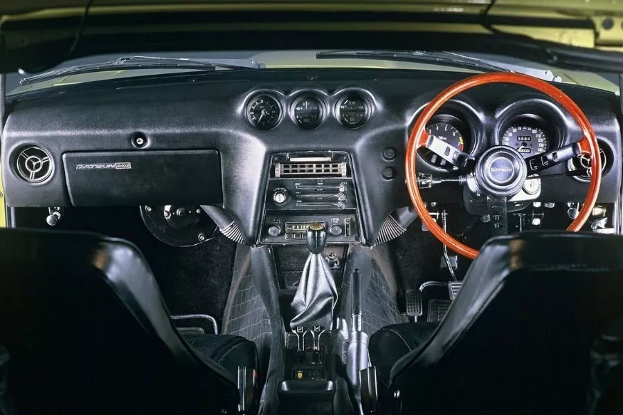 Inside the Nissan/Datsun 240Z A picture of the interior of the 240Z