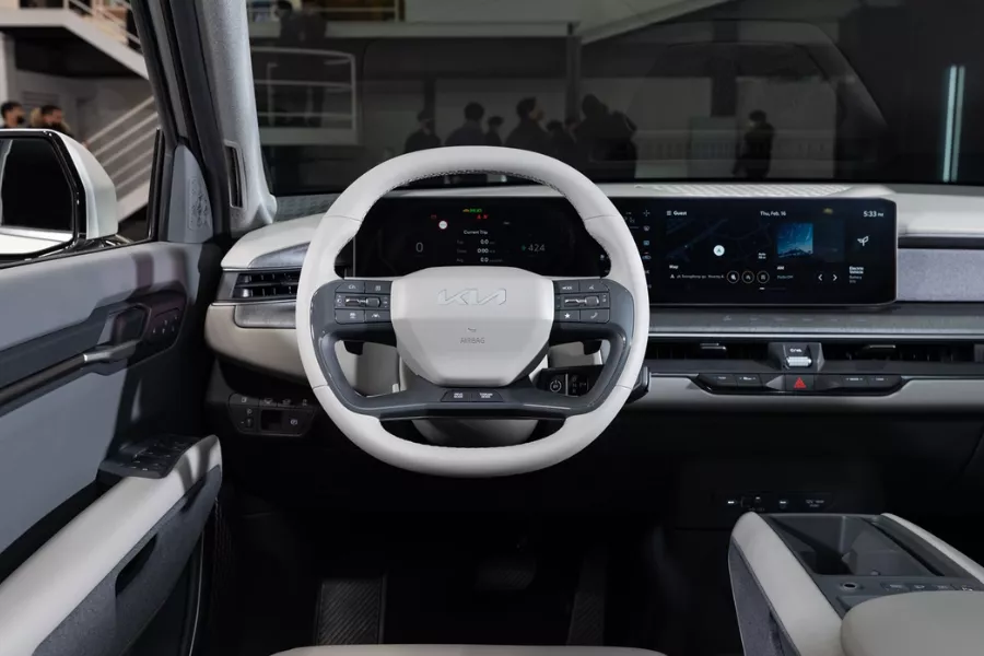  EV9's steering wheel