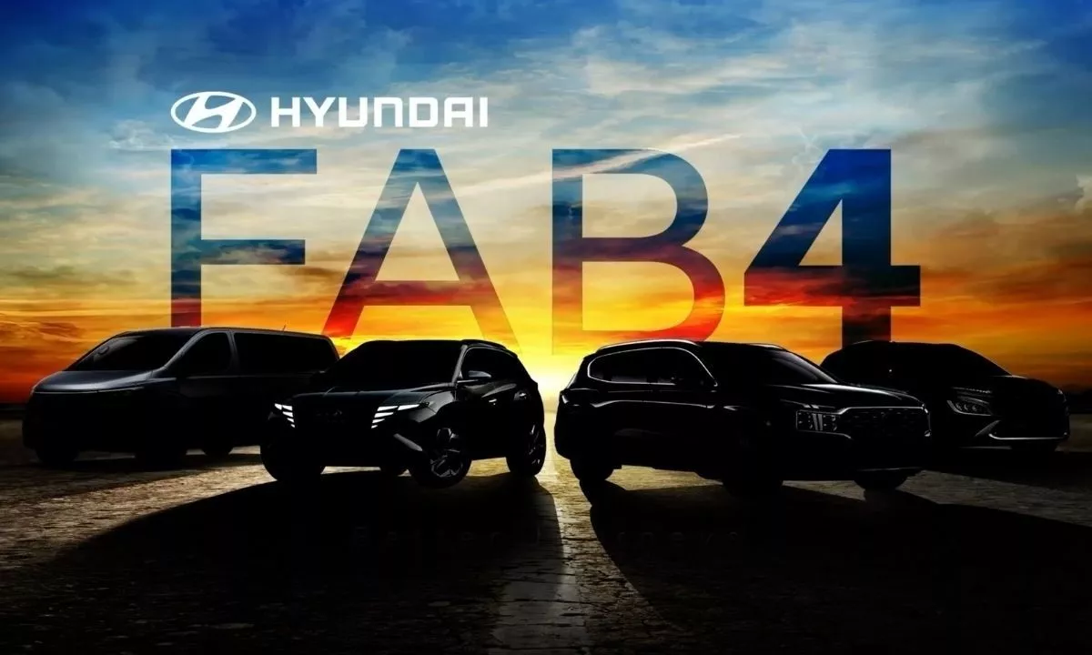 A picture of the Hyundai FAB 4 lineup