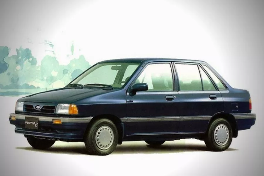 A picture of the Festiva/Pride sedan version