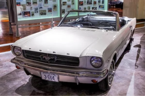 A picture of the very first Ford Mustang ever made 