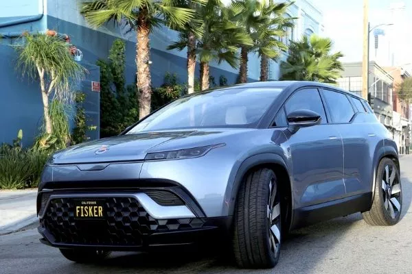 Front of the Fisker Ocean EV.