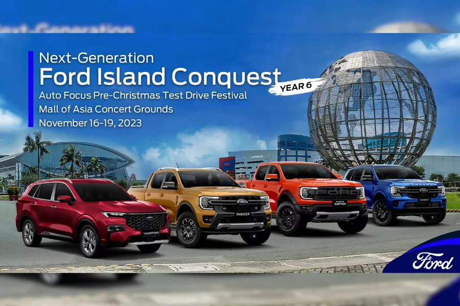 Ford is at the Auto Focus Pre-Christmas Festival until the weekend Ford Island Conquest at the Auto Focus Pre-Christmas Test Drive Festival