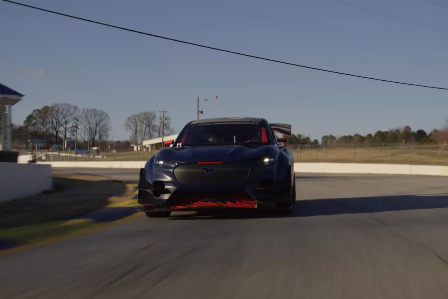Ford Mustang Mach-E with Red Bull logo