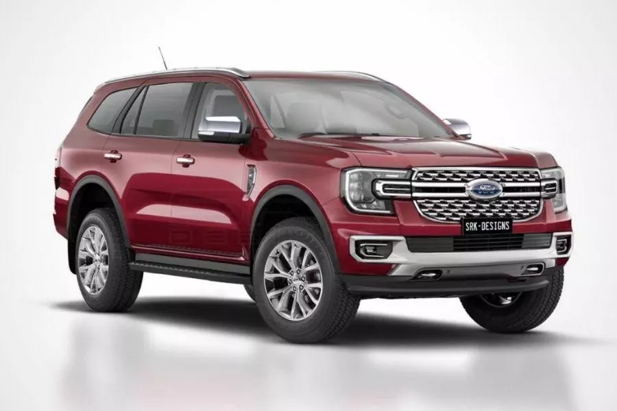 Ford Everest render front view