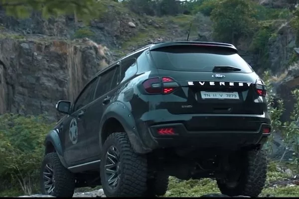 Rear view of the modified Ford Endeavour