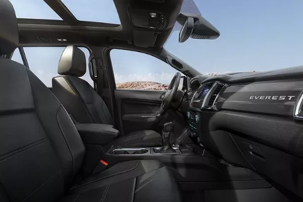 A picture of the Ford Everest's interior