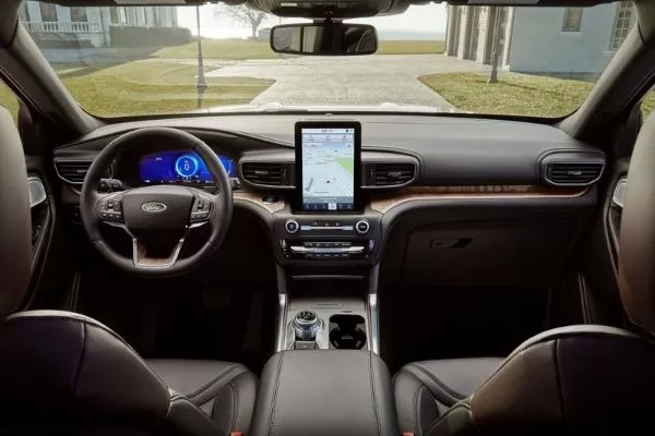 Interior view of the Ford Explorer