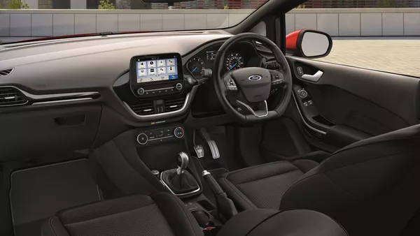 The cabin of the Ford Fiesta Sport Van