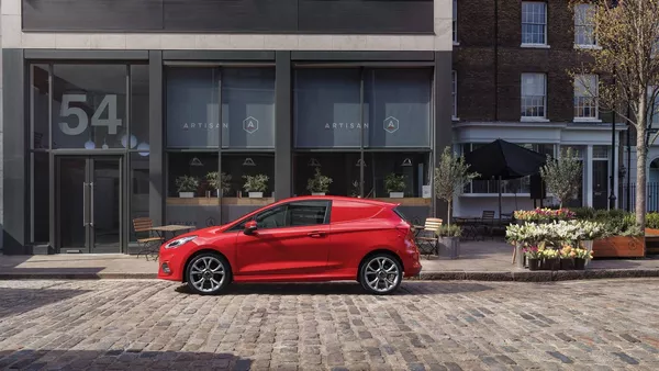 The side of the Ford Fiesta Sport Van