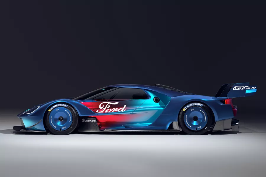 A picture of the side of the Ford GT Mk IV
