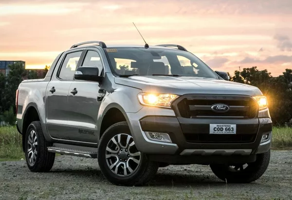 The angular front of the Ford Ranger 2018