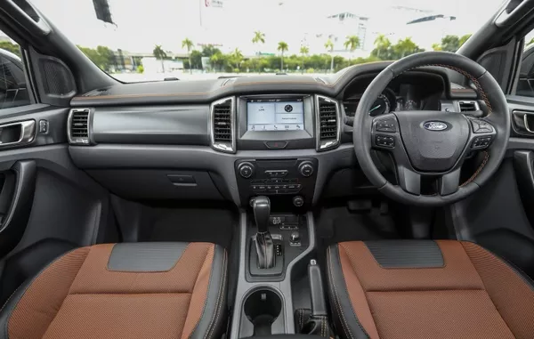 the interior of the Ford Ranger 2.2L WildTrak