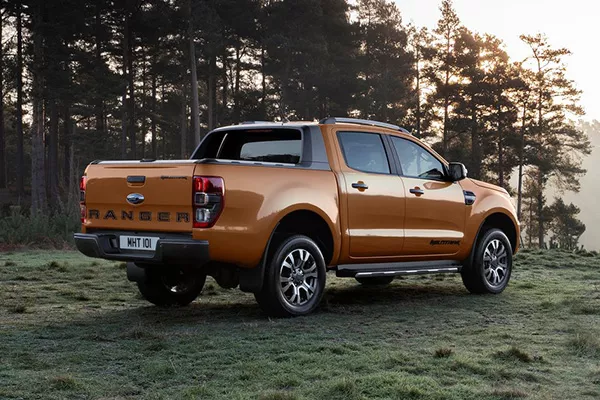 A picture of the Ranger Raptor on a woody parkland area