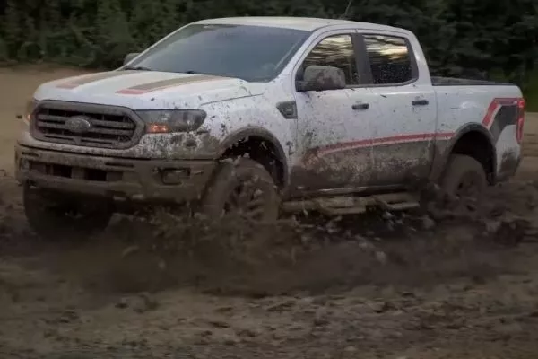 The 2021 Ford Ranger Tremor in white