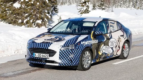 Ford Focus 2019 sedan spy shot angular front
