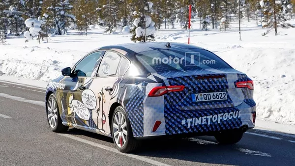 Ford Focus 2019 sedan spy shot angular rear