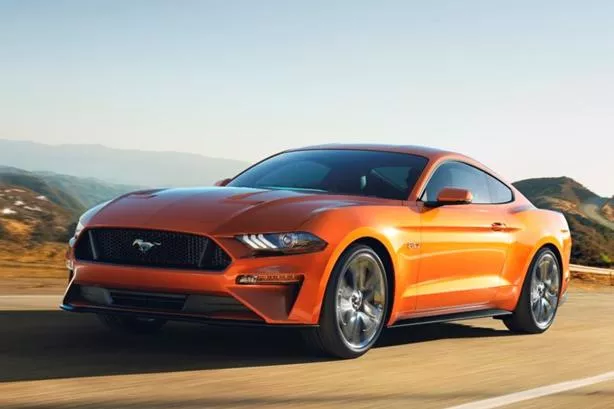 angular front of the Ford Mustang