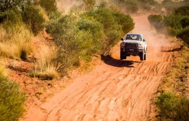 A Ranger Rapter off-roading