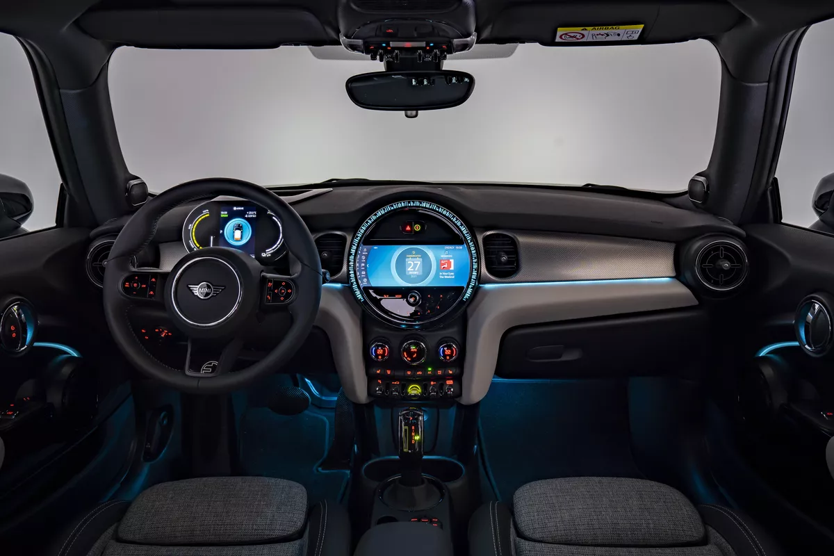 Interior of the 2022 Mini Cooper
