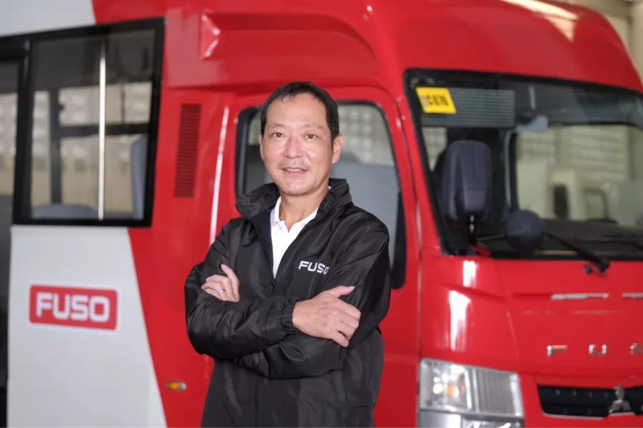 SFP President and CEO Mr. Yosuke Nishi at Fuso Canter Express AAP Fuel Test Eco run