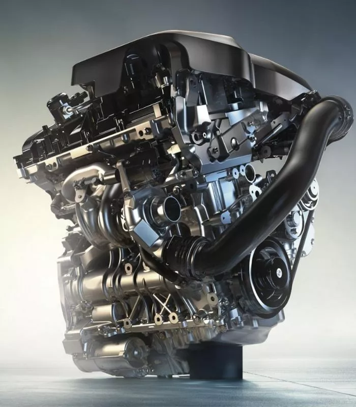 A picture of the GR Yaris' inline-3 engine