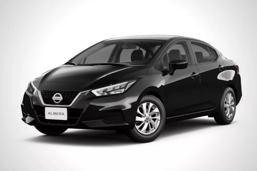A picture of the Nissan Almera in Galaxy Black