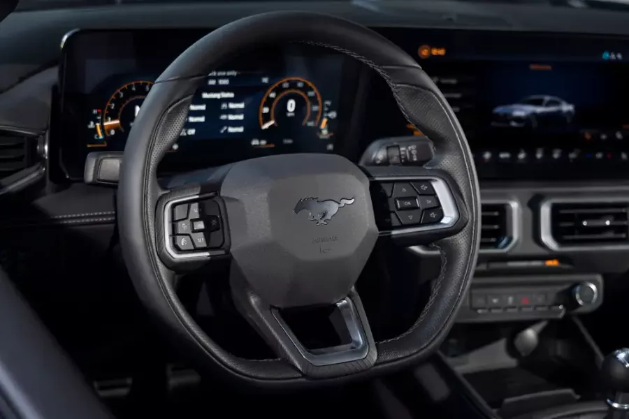 A picture of the new Ford Mustang's dashboard