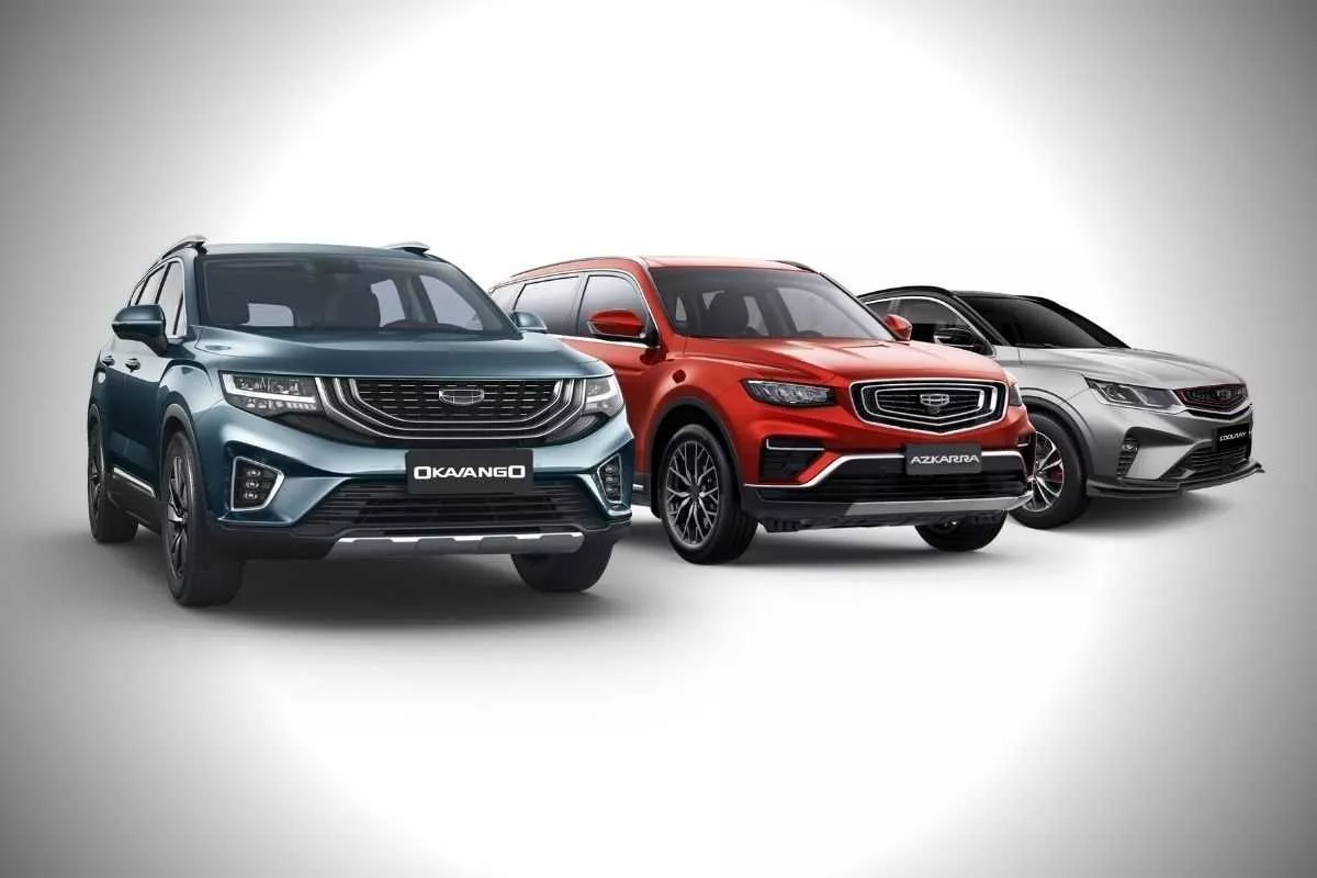 A picture of the Geely Philippines model lineup