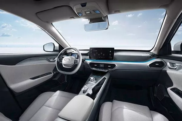 The Geometry A's interior looks comfortable and so futuristic A look inside the Geely Geometry A's interior.