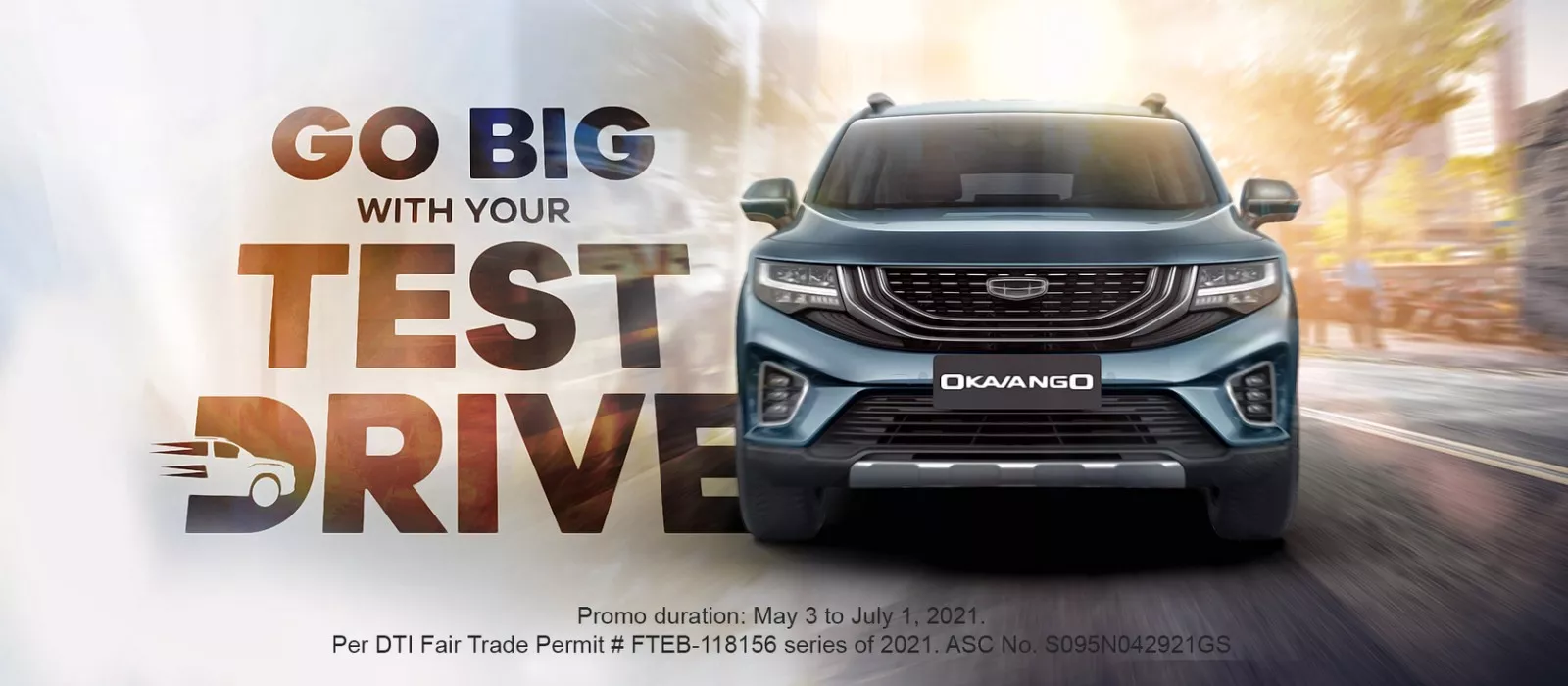 Geely Okavango test drive promo