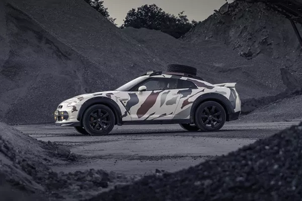 A picture of the side of the Godzilla 2.0