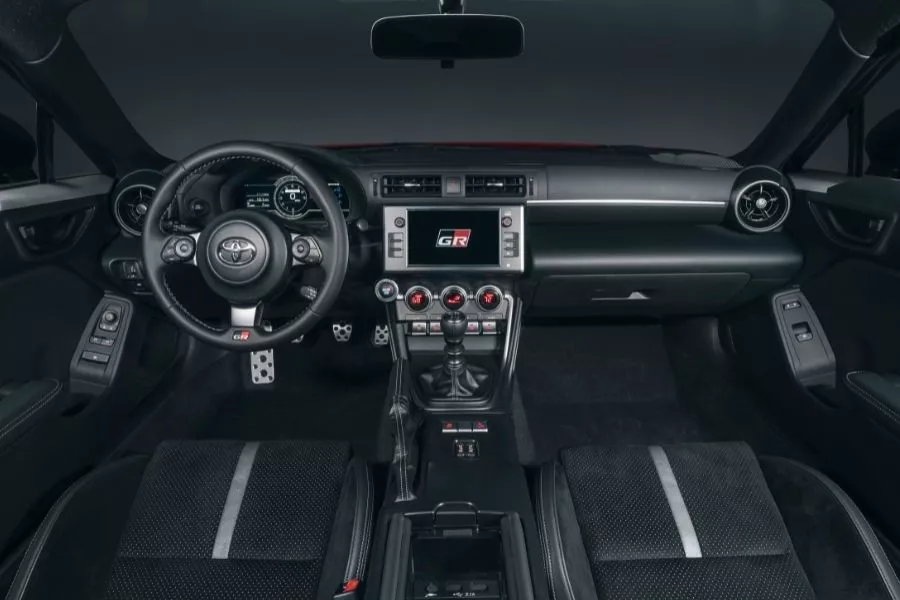 A picture of the US-Spec 2022 Toyota GR 86's cockpit