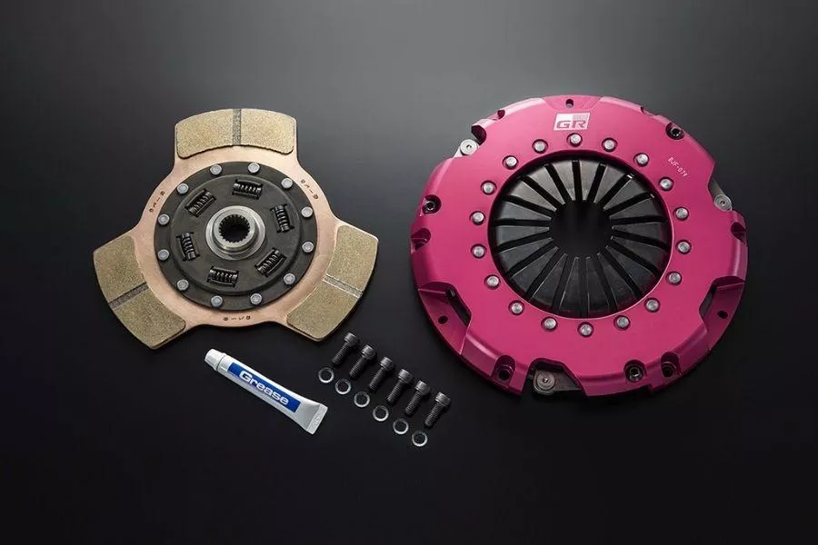A picture of the Gazoo Racing reinforced clutch disc and clutch disc cover