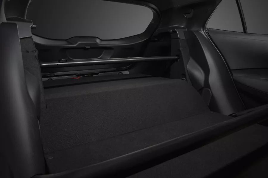 A picture of the GR Corolla Morizo Edition's rear cabin.