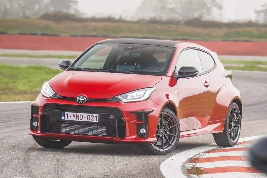 A picture of the Toyota GR Yaris on a racetrack