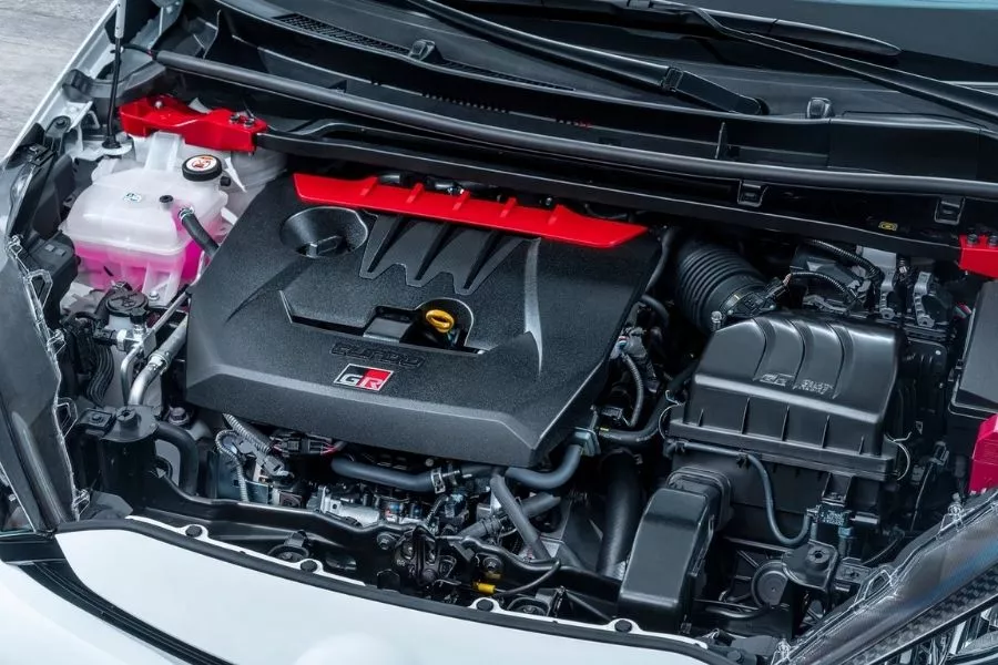 A picture of the GR Yaris' engine