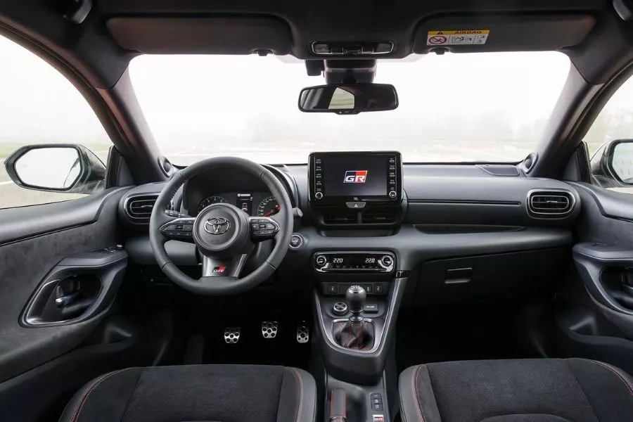 A picture of the interior of the GR Yaris