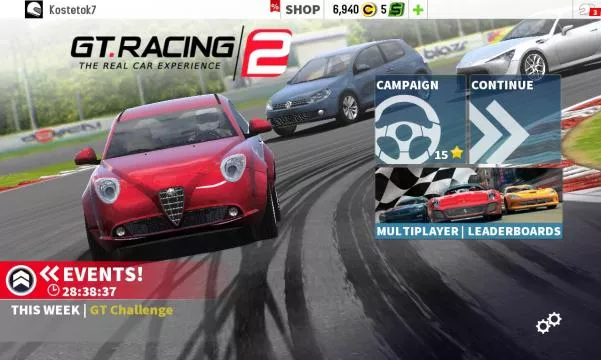 The GT Racing 2 will truly give you a deeper driving feel Car racing scene in GT Racing 2