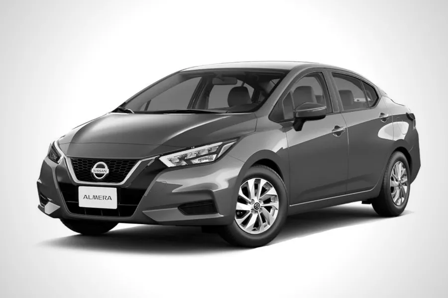 A picture of the Nissan Almera in Gun Metallic