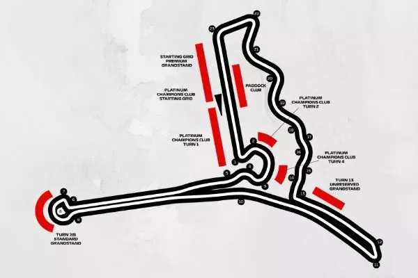 A picture of a map of the Hanoi Street Circuit