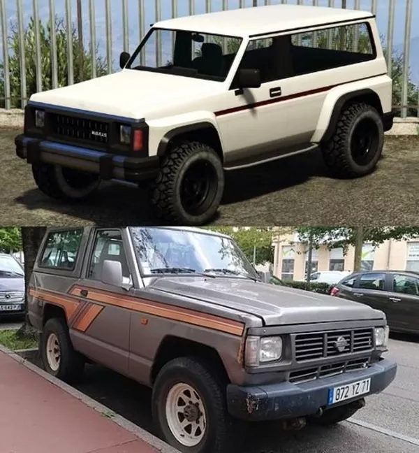 A picture of the Nissan Patrol and the Hellion from GTA _V